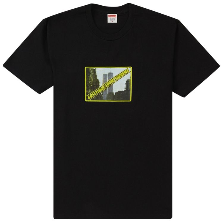 Supreme Greetings From Ny Tee Black
