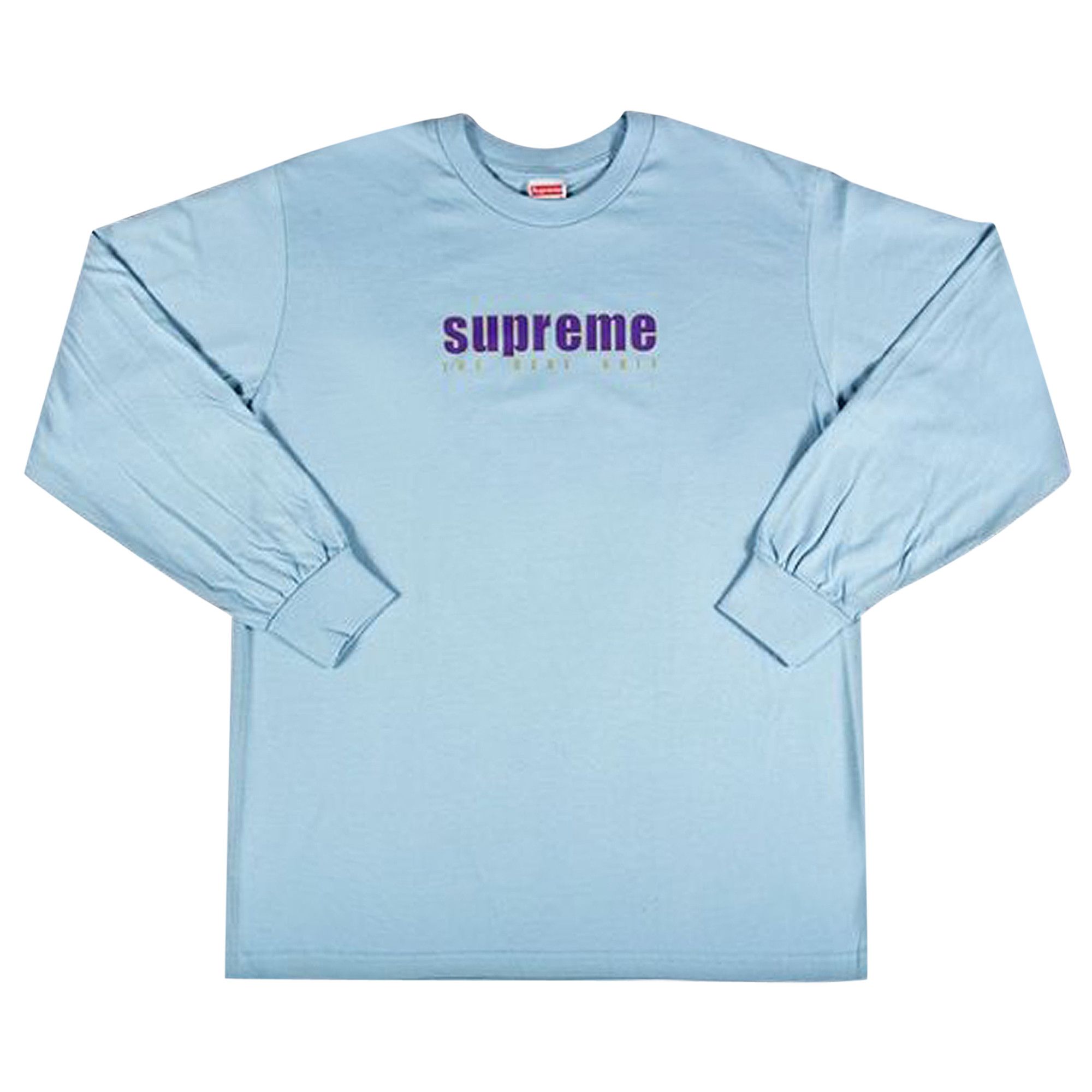 Size xl Supreme The Real Shit Long Sleeve Tee Light Blue