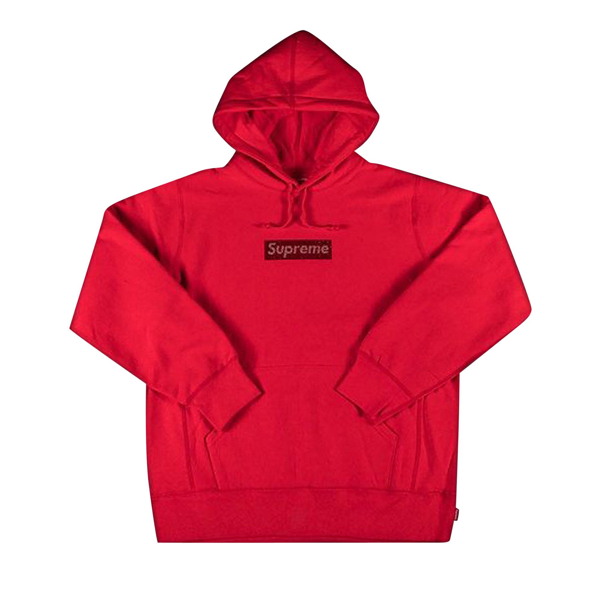Buy Supreme x Swarovski Box Logo Hooded Sweatshirt 'Red' - SS19SW9