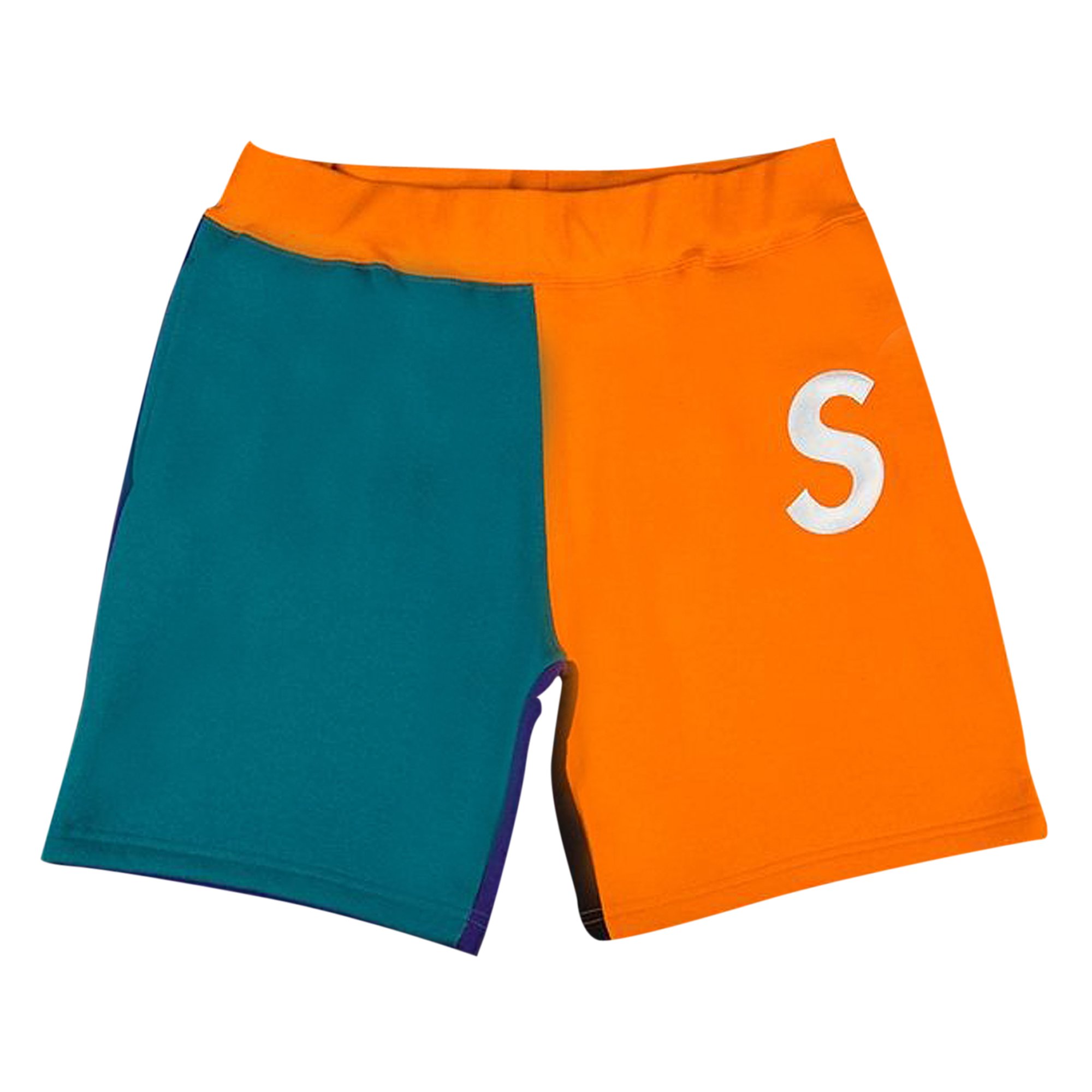Supreme S Logo Colorblocked Sweatshort 'Orange'