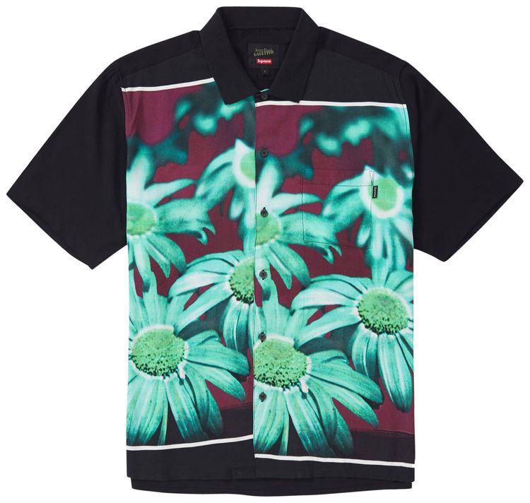 Supreme x Jean Paul Gaultier Block Print Rayon Shirt Black