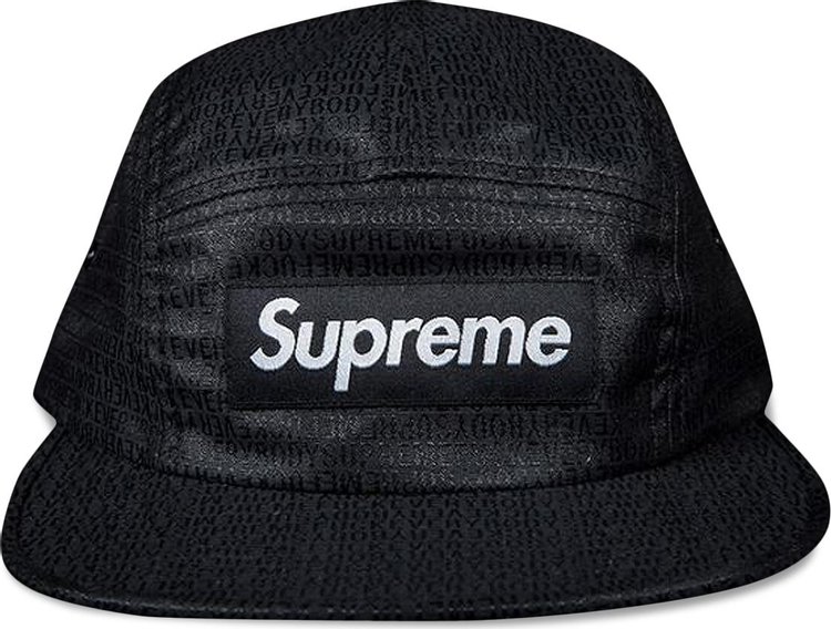 Supreme Fuck Everybody Jacquard Camp Cap Black - SS19 - US