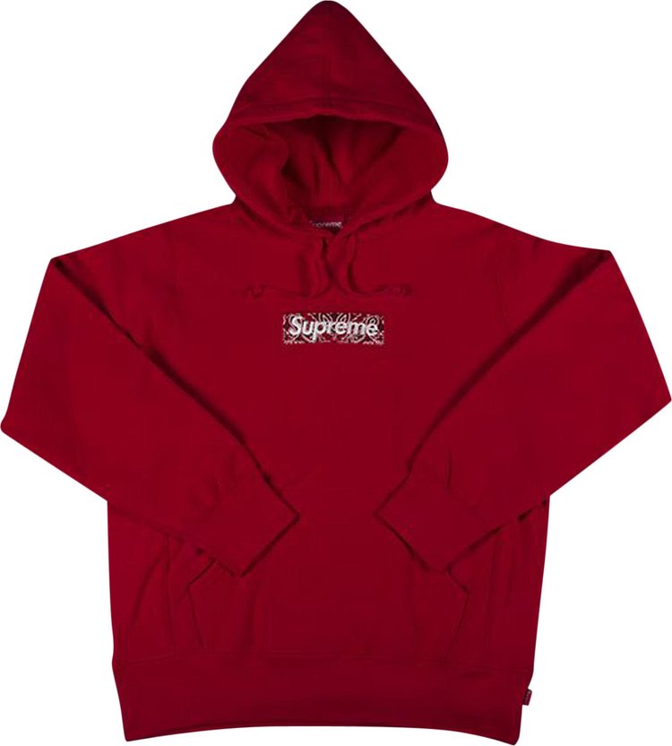 Supreme Bandana Box Logo Hoodie - Red