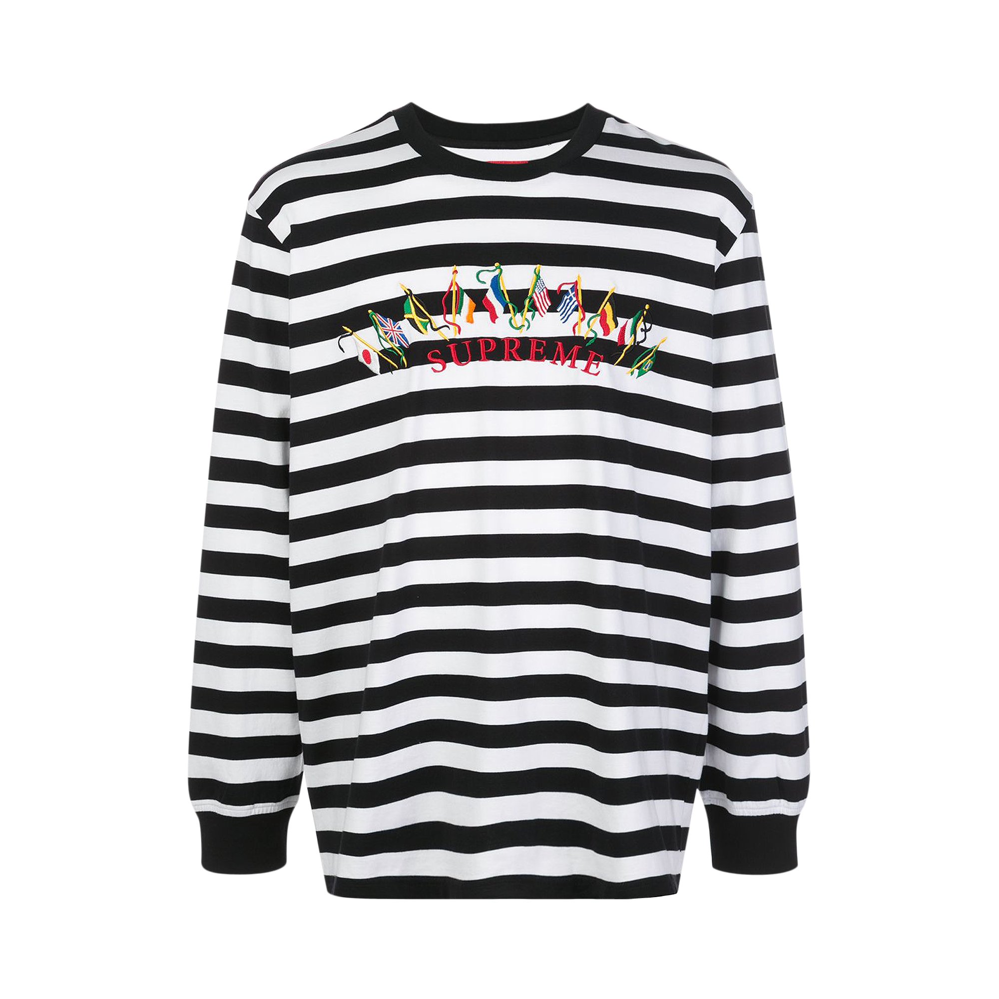 Supreme Flags Long-Sleeve Top 'White'