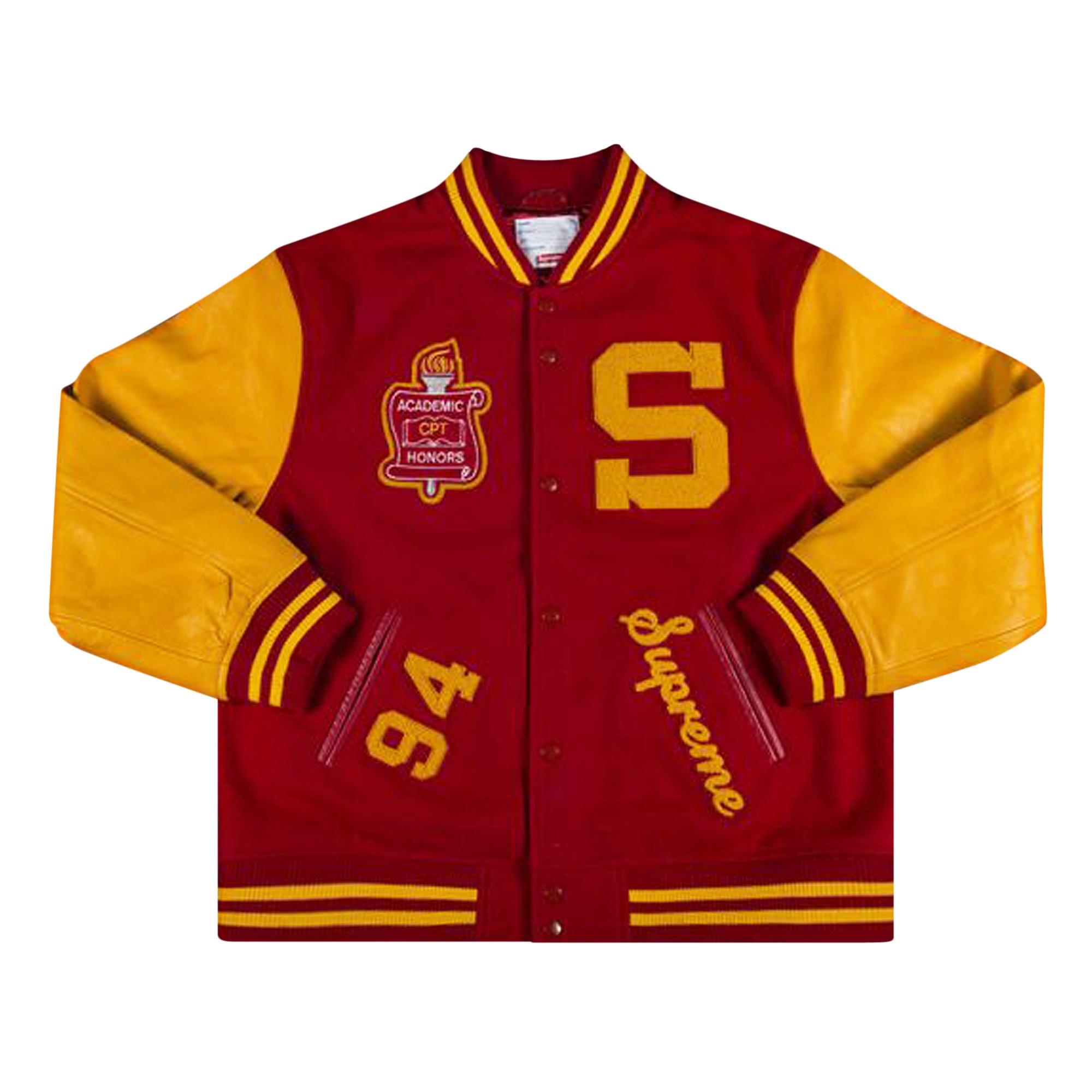 Buy Supreme Team Varsity Jacket 'Red' - FW19J91 RED | GOAT