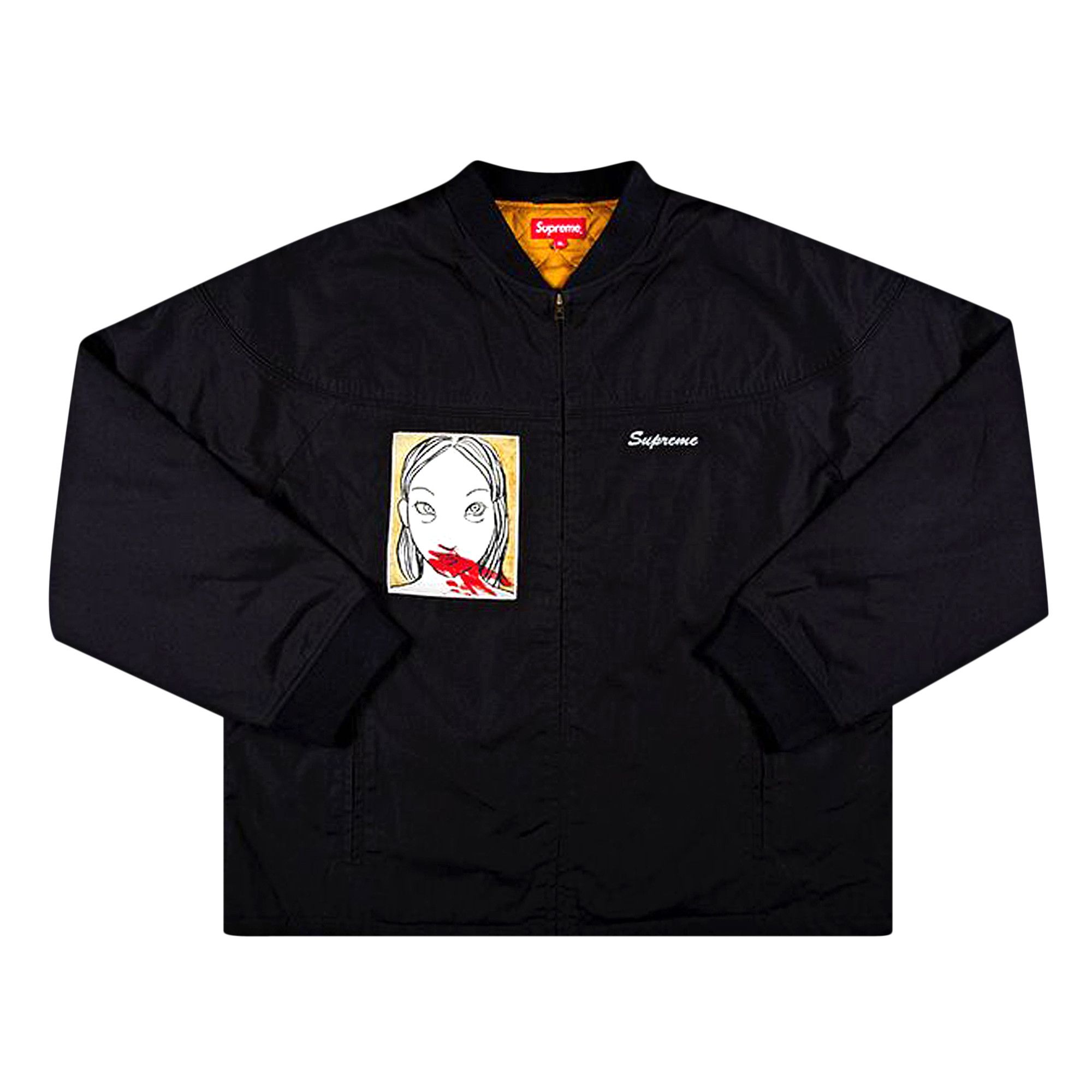 Supreme mug shot crew jacket shop