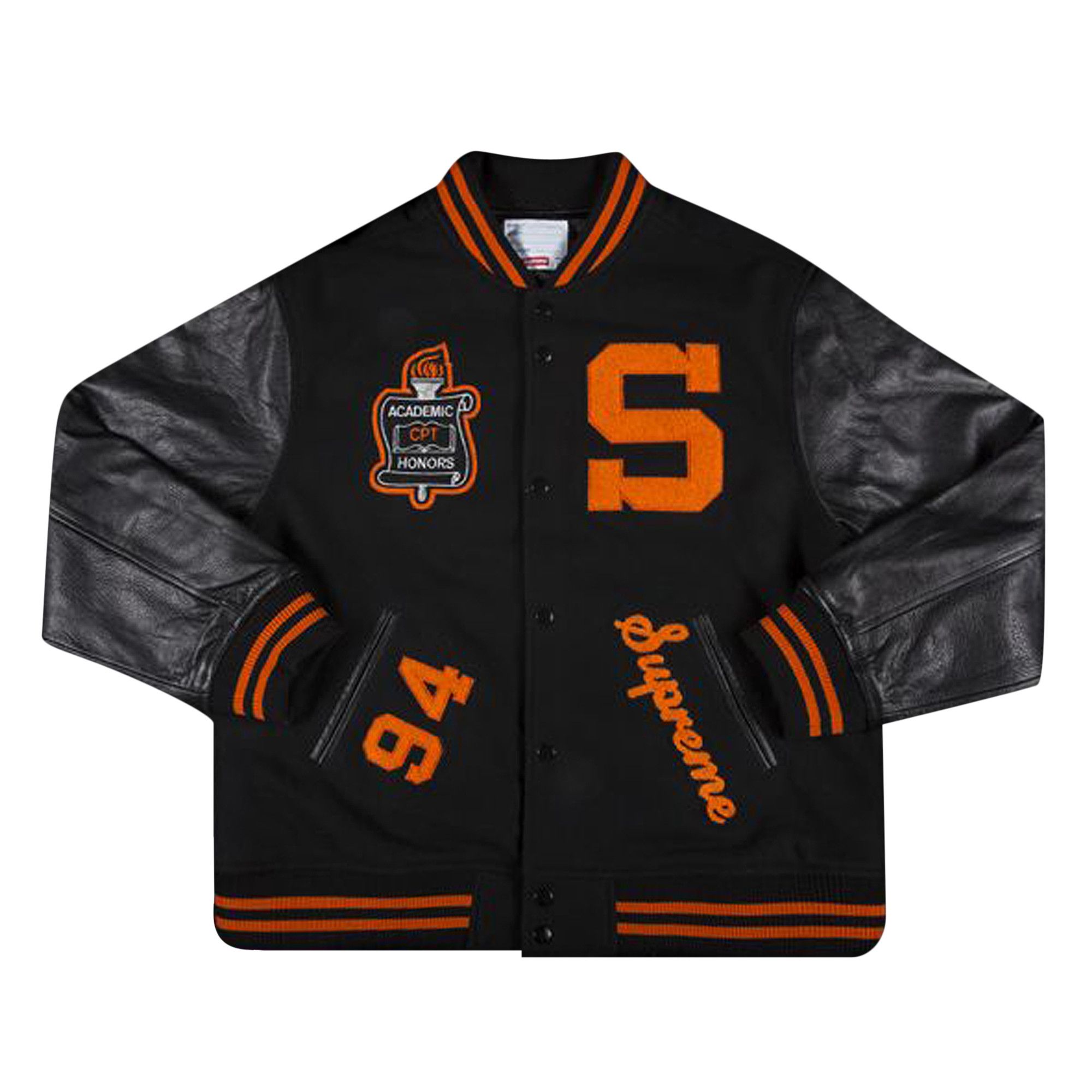 Buy Supreme Team Varsity Jacket 'Black' FW19J91 BLACK GOAT