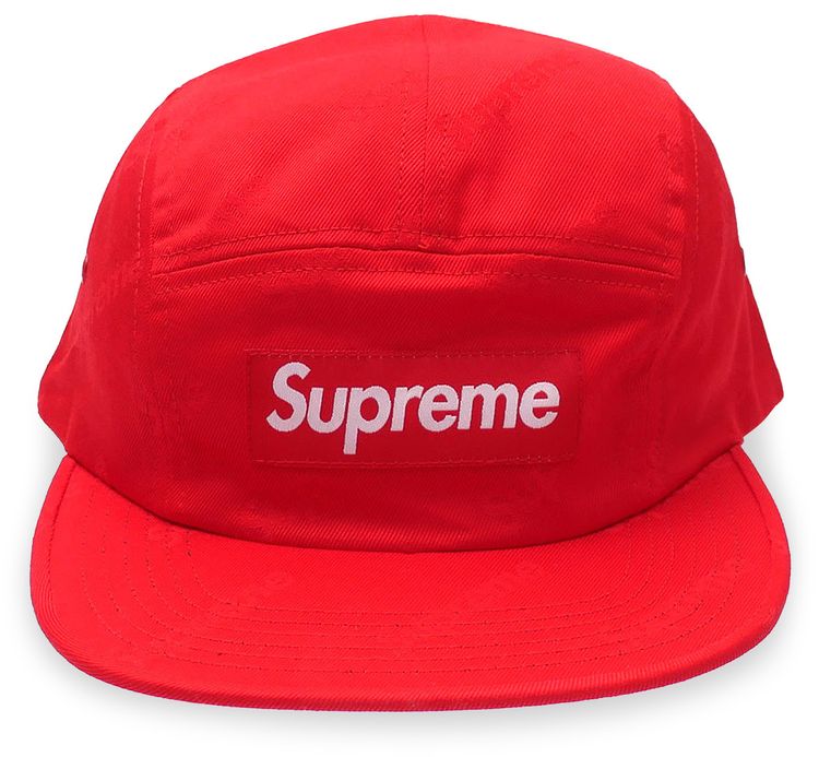 Supreme Jacquard Logos Twill Camp Cap Red