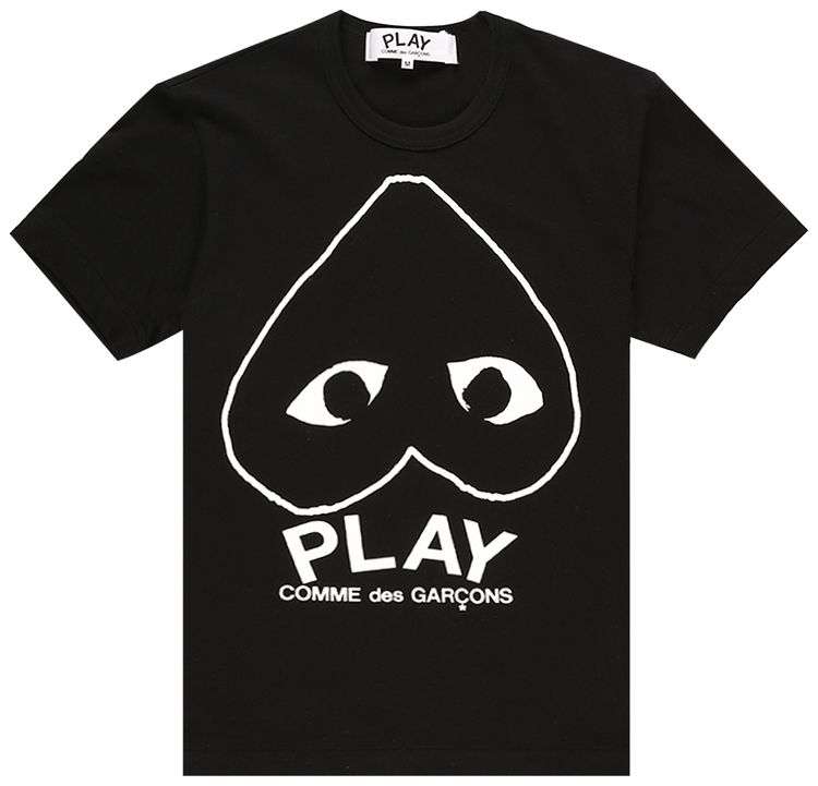 Comme des Garcons PLAY Heart Outline Shirt Black