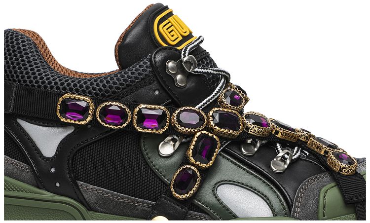 Gucci Wmns Flashtrek Crystals Green