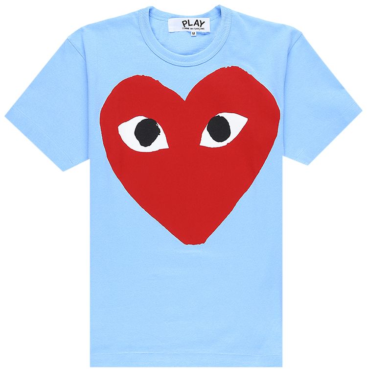 Comme des Garcons PLAY Big Heart T Shirt Blue