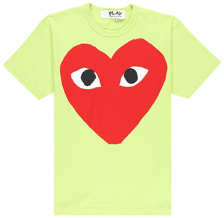 Comme des Garcons PLAY Big Heart T Shirt Green
