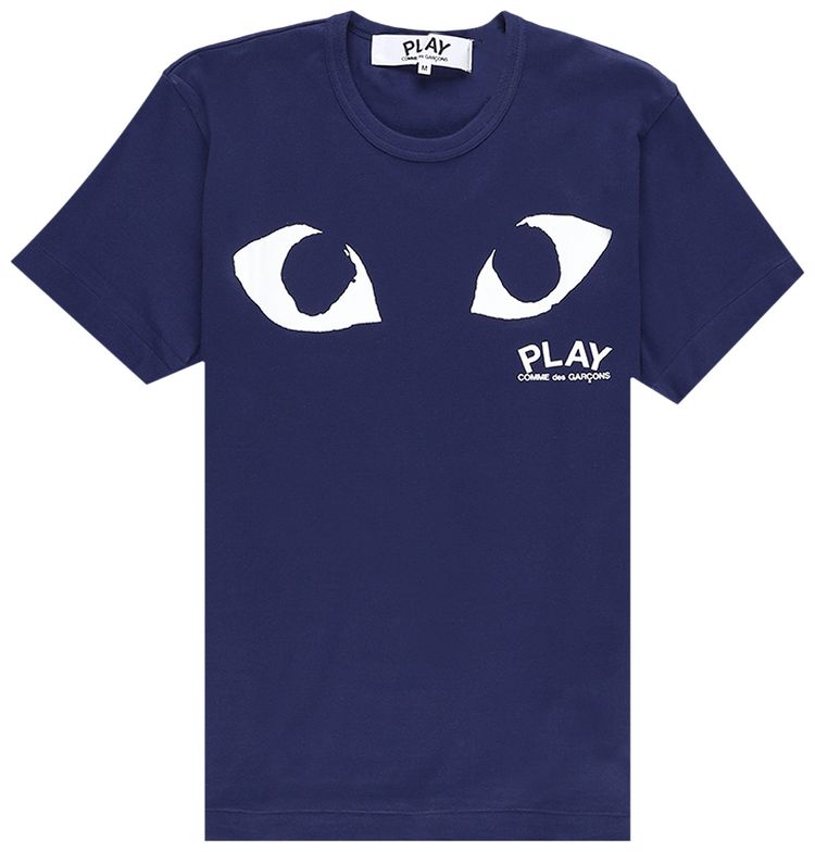 Comme des Garcons PLAY Big Eye Print T Shirt Navy
