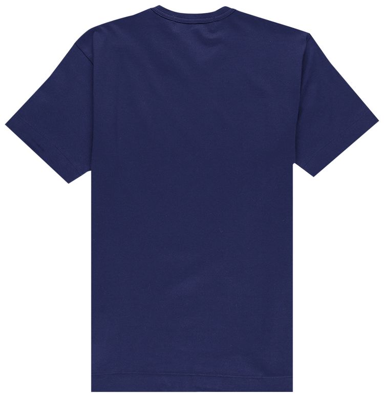 Comme des Garcons PLAY Printed Heart Logo T Shirt Navy