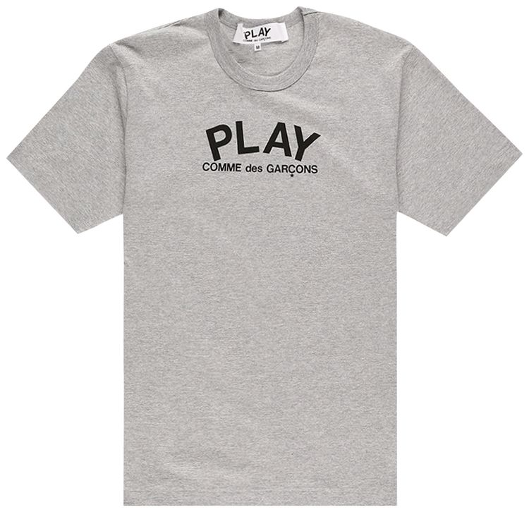Comme des Garcons PLAY Back Logo Heart T Shirt Grey