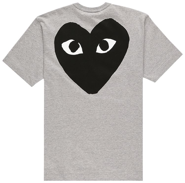 Comme des Garcons PLAY Back Logo Heart T Shirt Grey