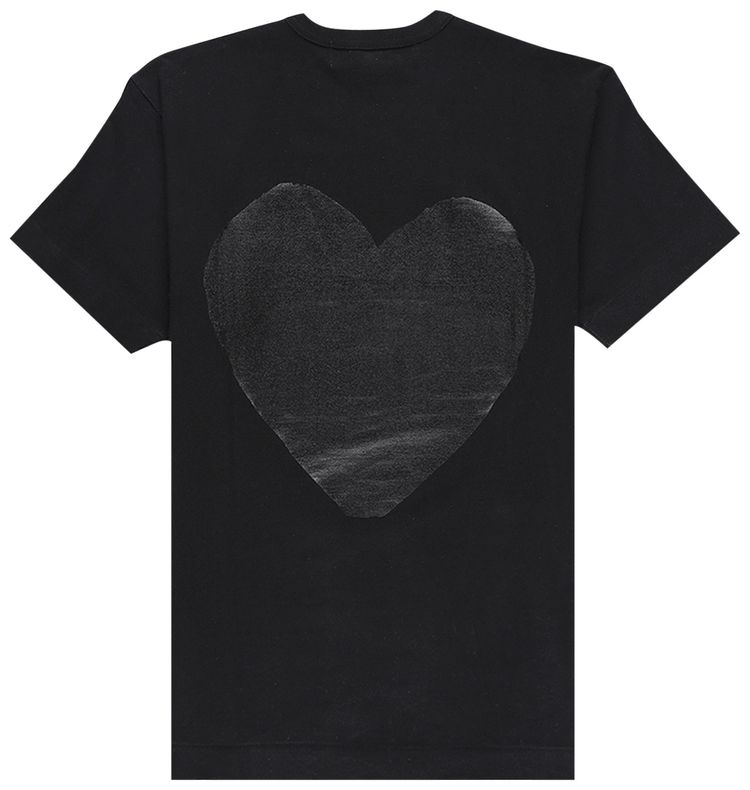 Comme des Garcons PLAY Heart Logo T Shirt Black