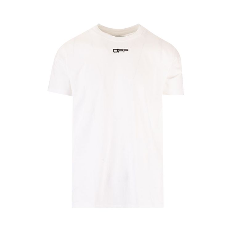 Off White Caravaggio Arrow Short Sleeve Slim T Shirt White