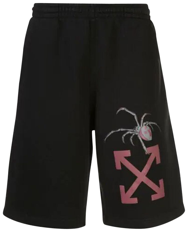 Off White Arachno Arrow Sweatshorts BlackBordeaux