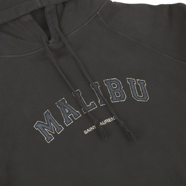 Saint Laurent Malibu Hoodie Raglan BlackWhiteMulti