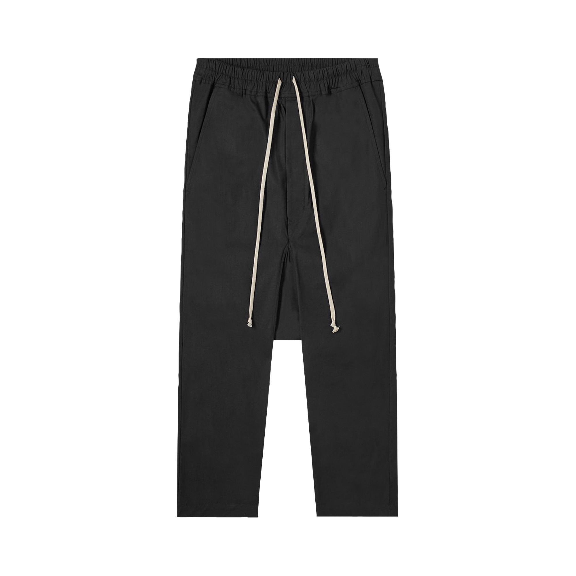 Buy Rick Owens Drawstring Cropped Pants 'Black' - RU20S7381