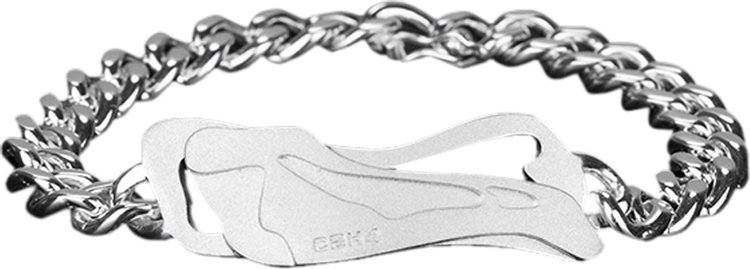 C2H4 Silver Fluent Layered Bracelet 'Silver'