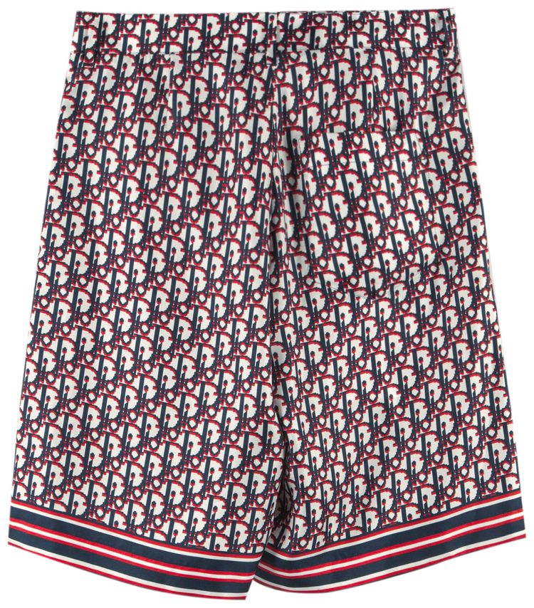 Dior Oblique Twill Shorts BlueRed