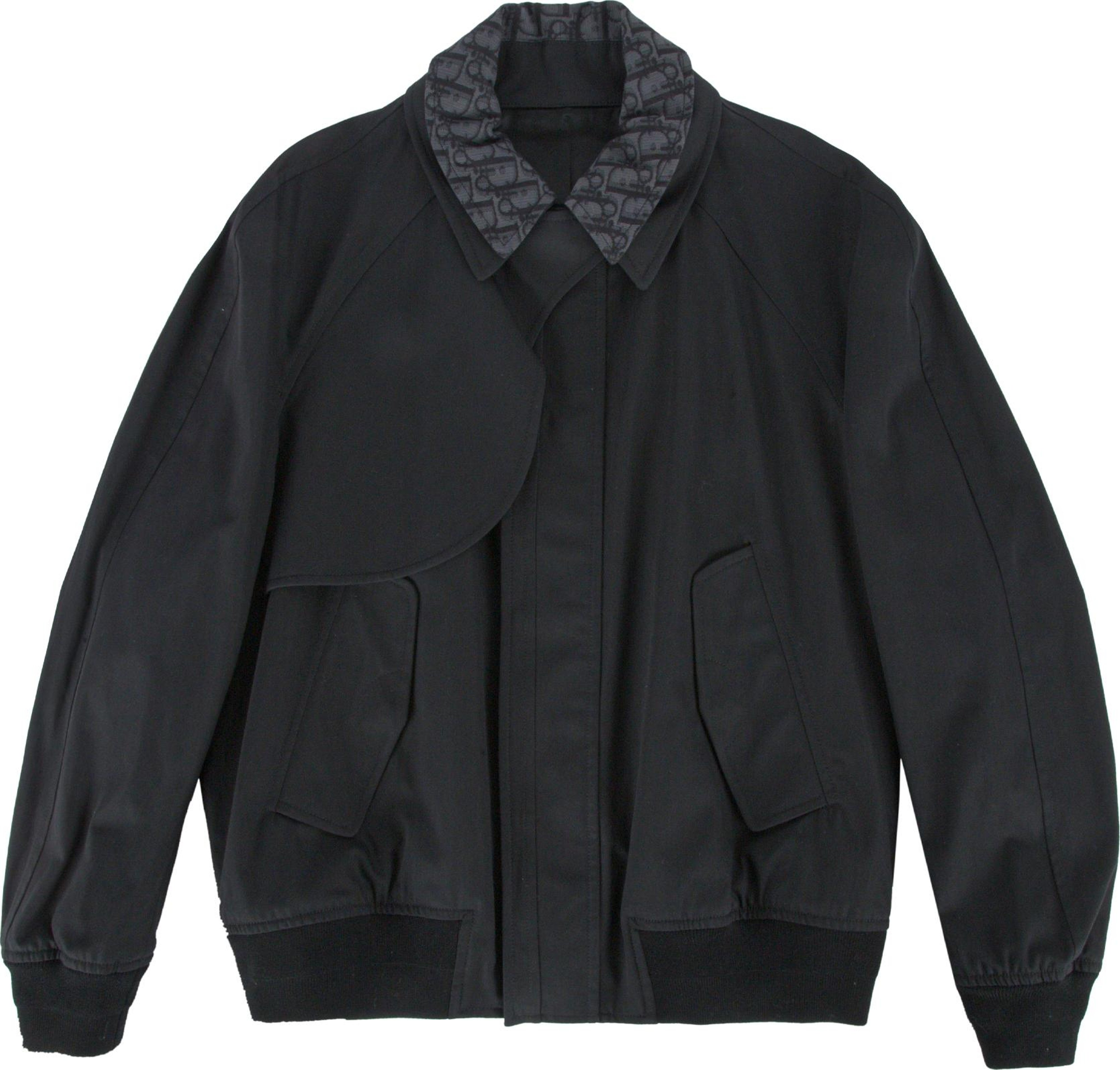 Buy Dior Oblique Collar With Gun Flap Jacket 'Black' - 023C401A4811 ...