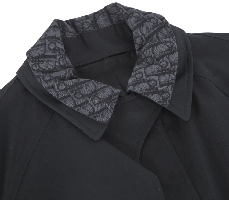 Dior Oblique Collar With Gun Flap Jacket Black