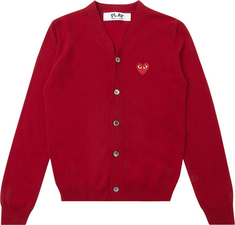 Comme des Garçons PLAY Knit Cardigan Red Heart 'Red'