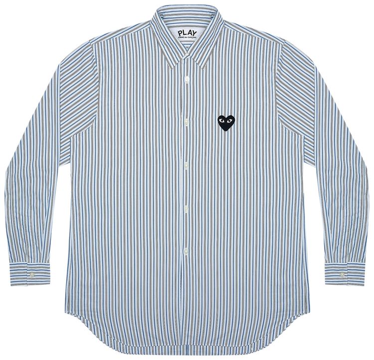 Comme des Garcons PLAY Button Down BlueWhiteBlack