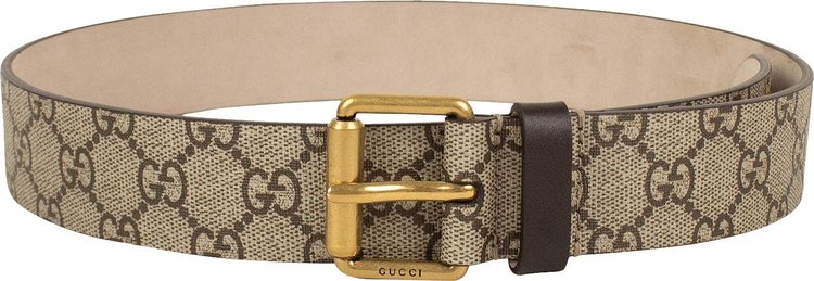 Gucci Tiger Print GG Supreme Leather Belt 'Beige'