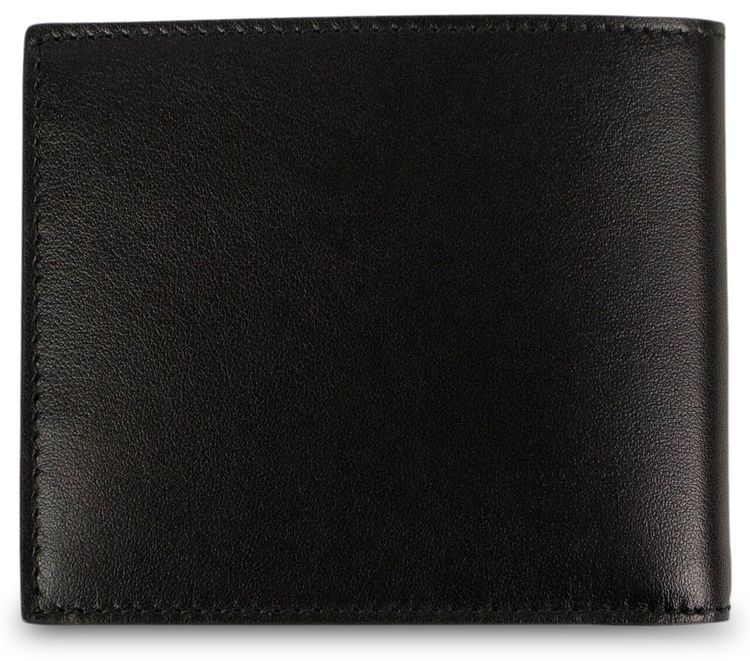 Gucci Gold Logo Smooth Leather Wallet Black