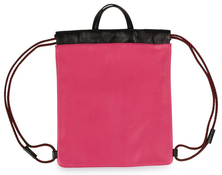 Gucci Leather Logo Print Drawstring Backpack Pink