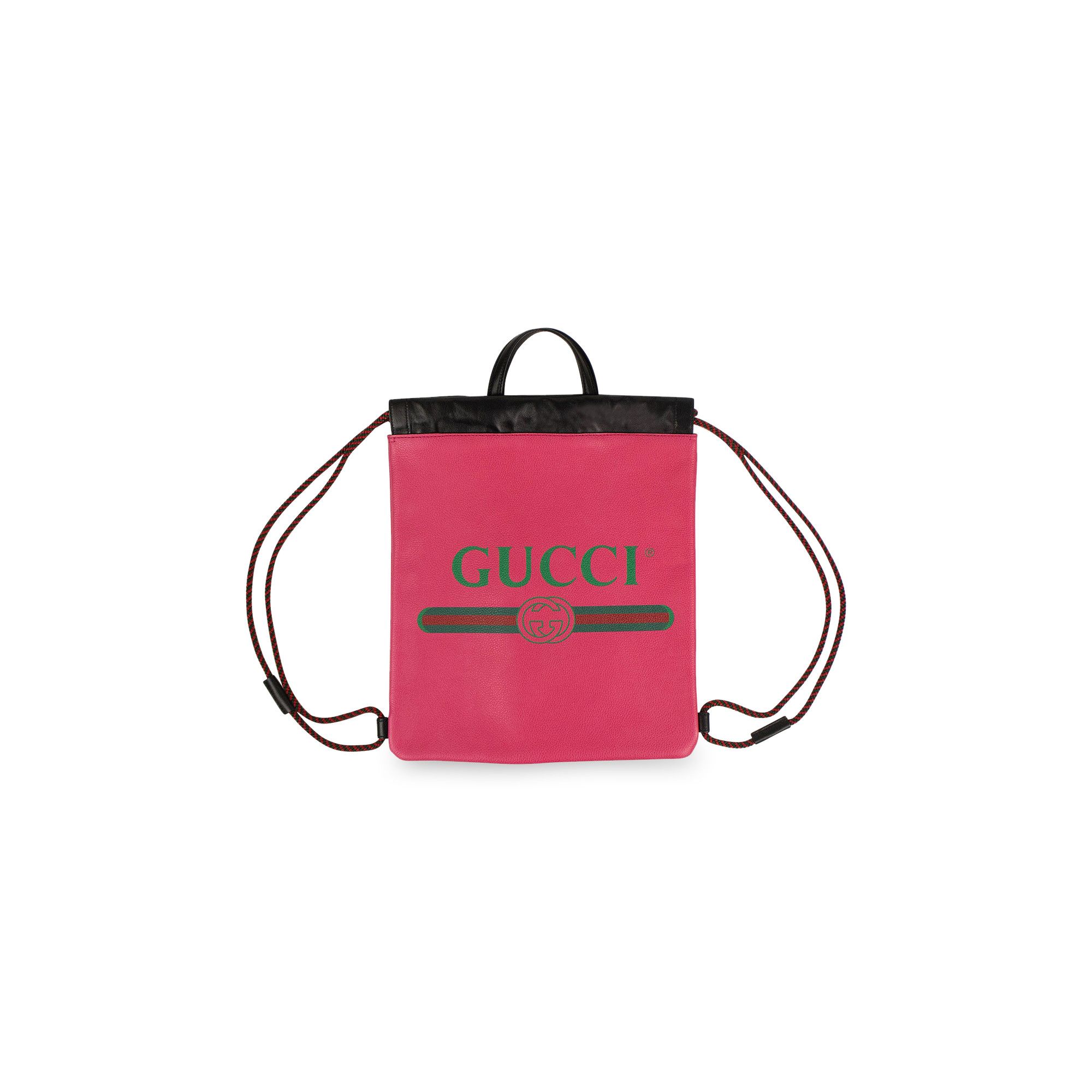 Gucci leather drawstring backpack clearance