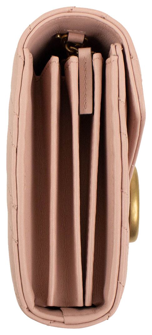 Gucci Quilted GG Marmont Matelasse Leather Mini Shoulder Bag Pink