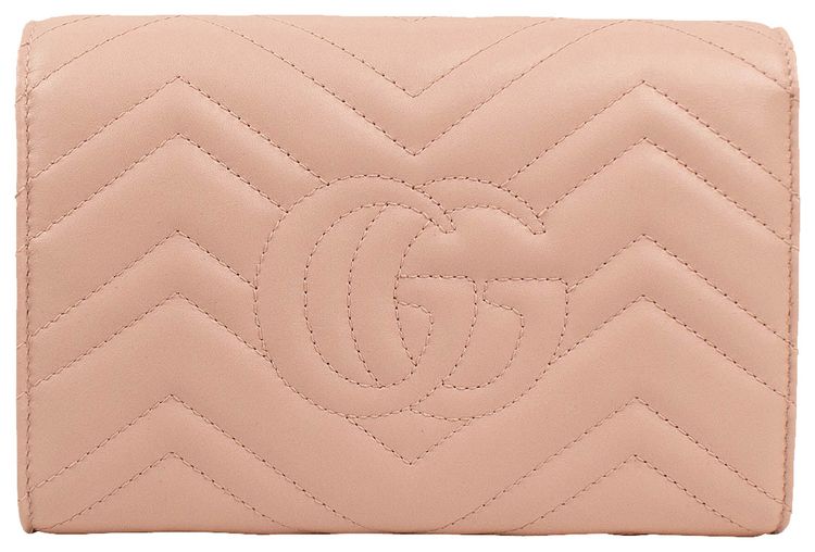 Gucci Quilted GG Marmont Matelasse Leather Mini Shoulder Bag Pink