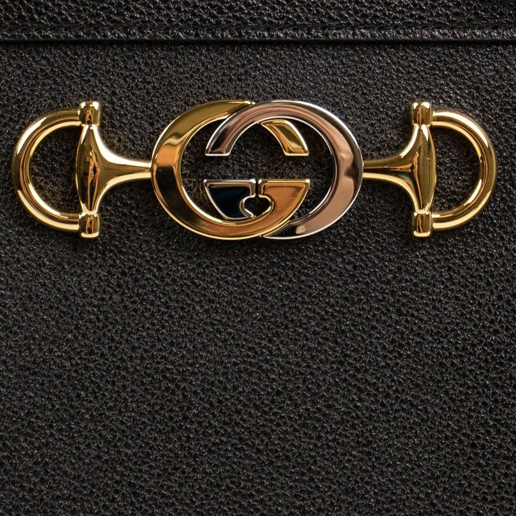 Gucci Zumi Grainy Leather Medium Top Handle Bag Black