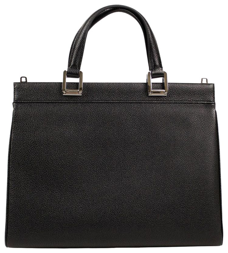 Gucci Zumi Grainy Leather Medium Top Handle Bag Black