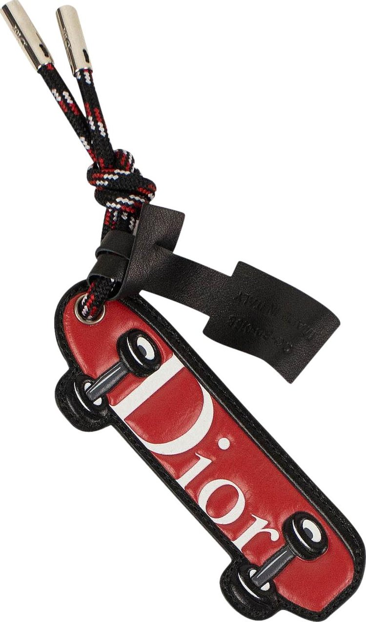 Dior Leather Skateboard Key Chain 'Red/Black'