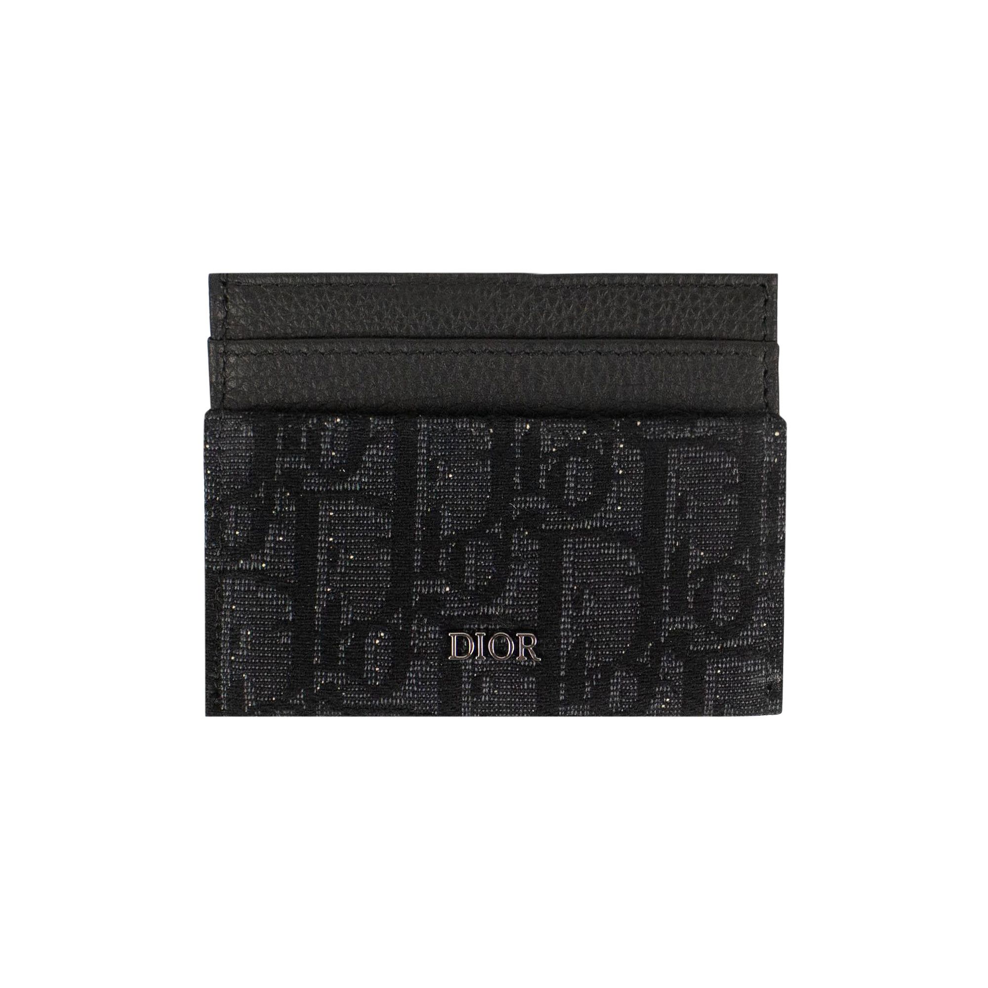Buy Dior Oblique Jacquard Print Double Sided Flap Card Holder Black 20BCH096YSE 03EU GOAT