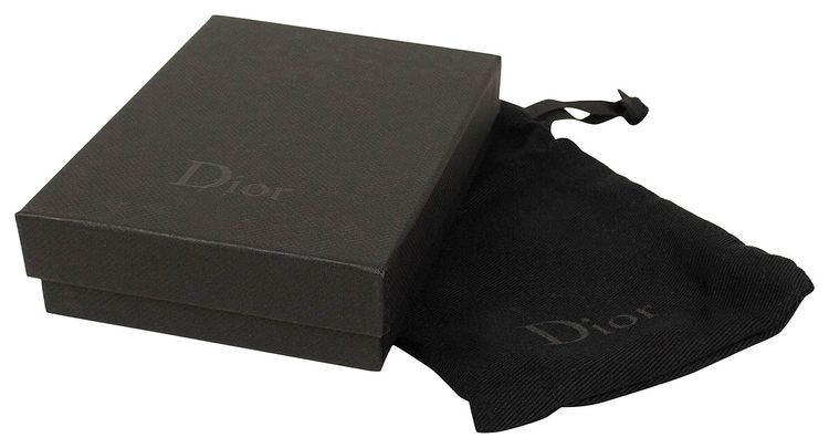 Dior Oblique Jacquard Print Card Holder Black