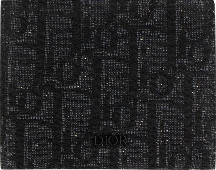Dior Oblique Jacquard Print Card Holder 'Black'