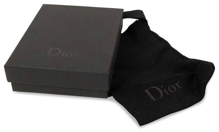 Dior Leather Star Key Chain Black