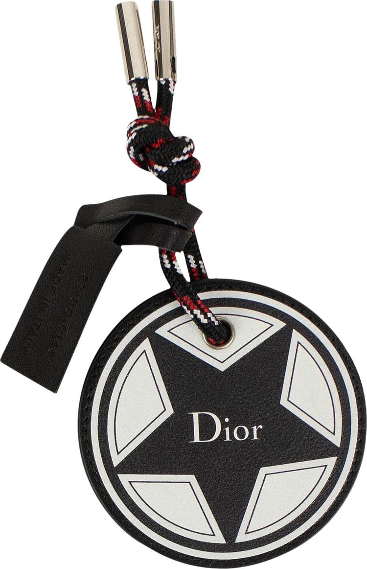 Dior Leather Star Key Chain 'Black'