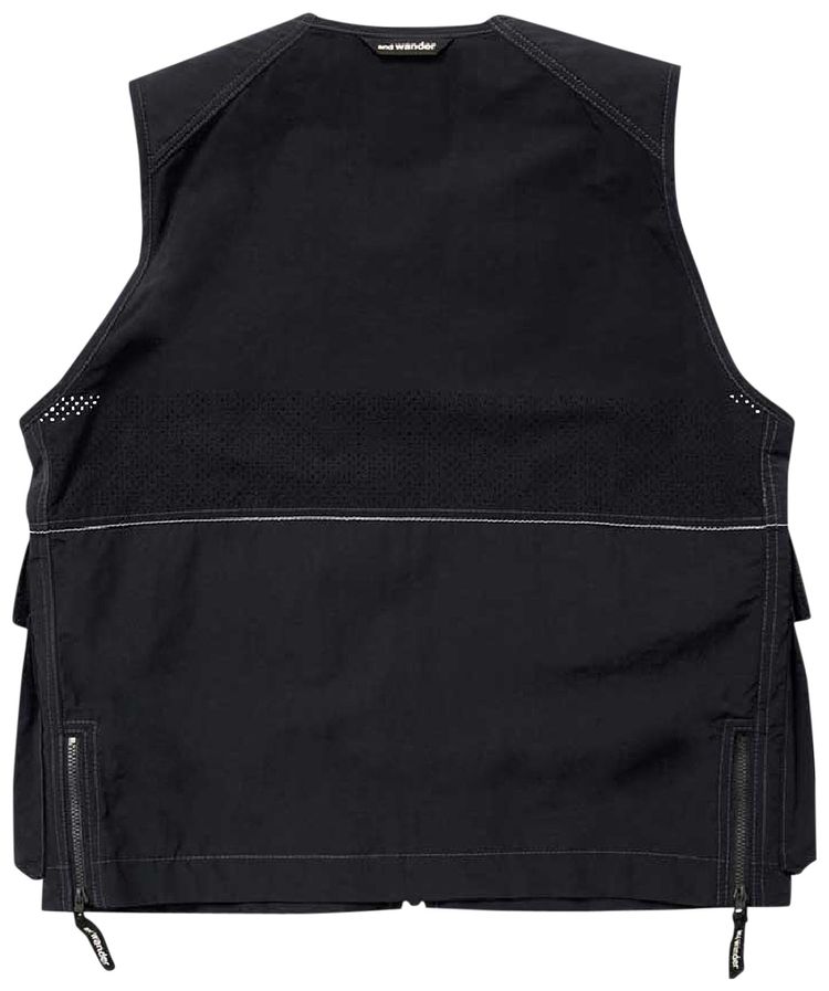 And Wander And Wander Nylon Taffeta Vest Black Black