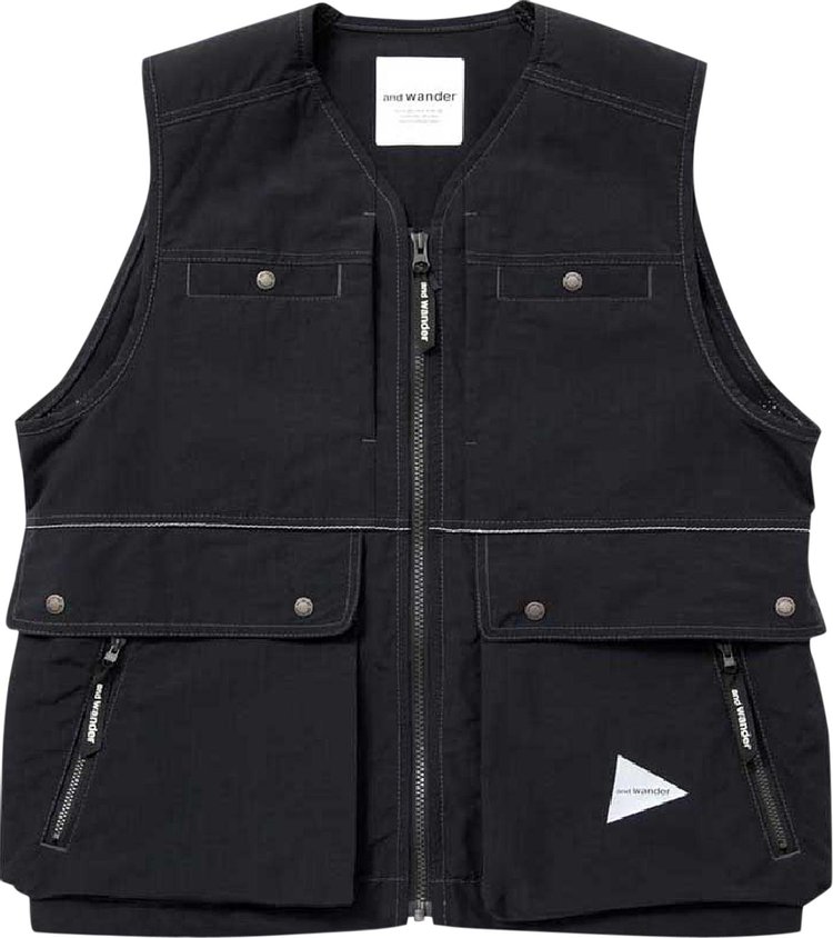 Buy And Wander And Wander Nylon Taffeta Vest 'Black' 'Black' - AW01 ...
