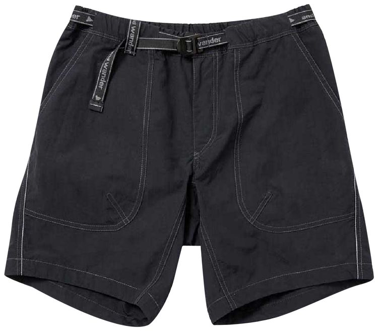 And Wander And Wander Nylon Taffeta Short Pants Black Black