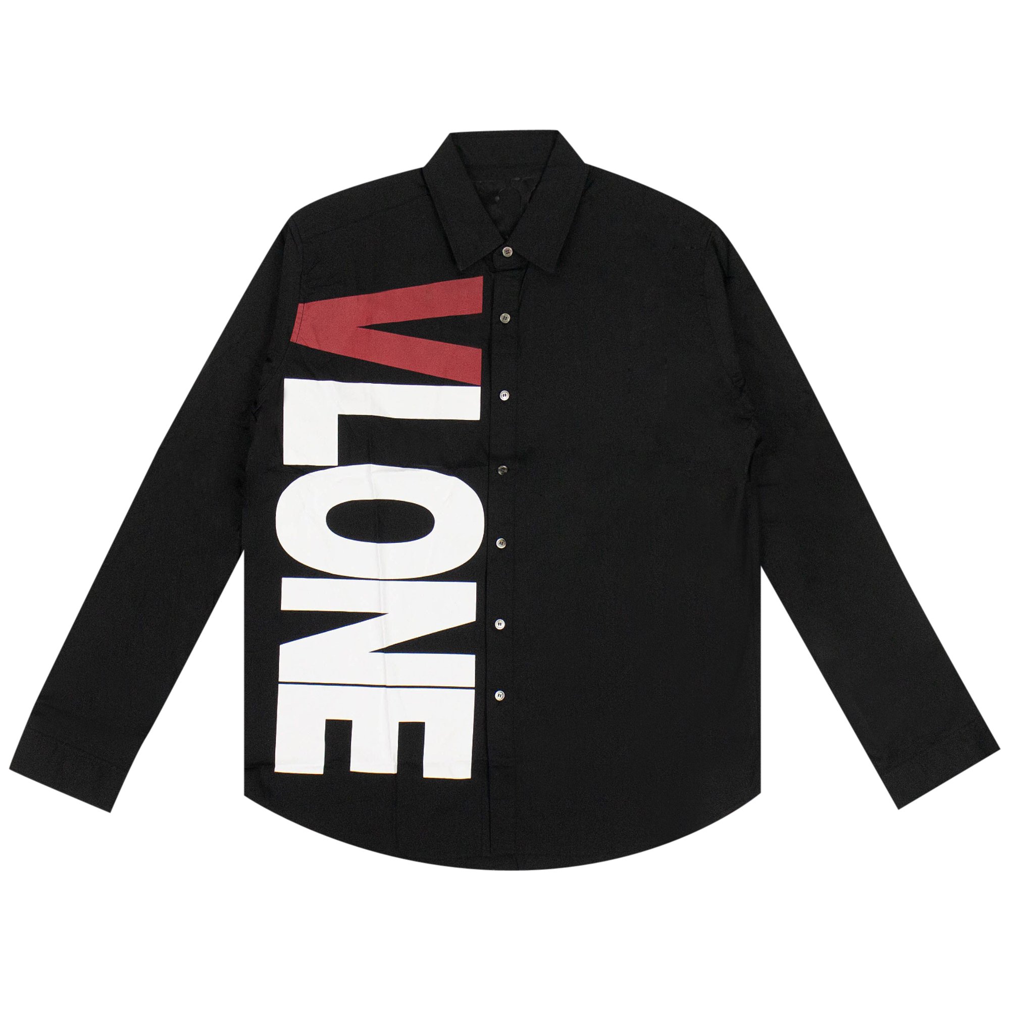 Buy Vlone Long-Sleeve Button Up Shirt Black - S 3JW005L | GOAT
