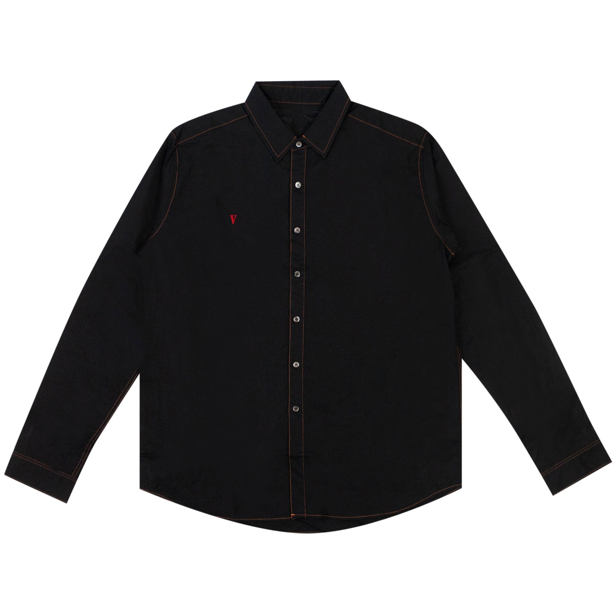 Buy Vlone Long-Sleeve Shirt Button 'Black' - S 1JW003L | GOAT